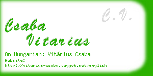 csaba vitarius business card